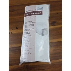 New Mattress Cover Waterproof Zippered Twin Sz 39x75 Wonderfil Bed Bug Protector